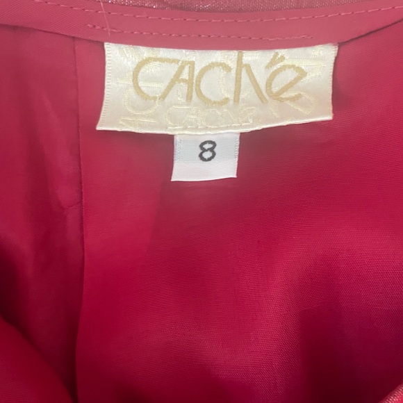 Vintage 80’s CACHE red skirt with sheen. Size 8 - Picture 5 of 5